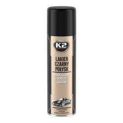 K2 L341 LAKIER CZARNY POŁYSK SPRAY 500ml akrylowy