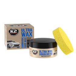 K2 K073 ULTRA WAX 250 twardy wosk carnauba z gąbką