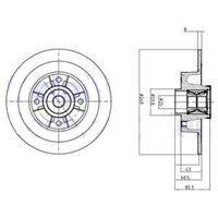 Delphi BG9028RS Tarcza ham. tył z łożyskiem